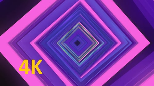 VJ VHS 80's Neon Colorful Tunnel