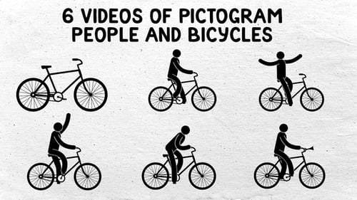 Pictograma de personas en bicicleta