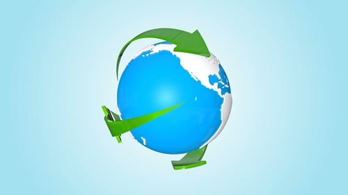 Rotierende Glas-Erde, Planet, Globus