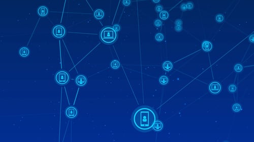 Digital Network Connection Loop Background Animation