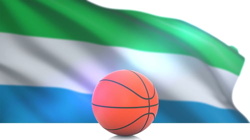 Basketball and Waving National Flag Sports Animation