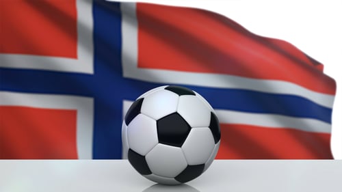 Soccer Ball with Norway Flag