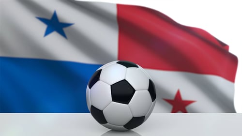 Soccer Ball with Panama Flag