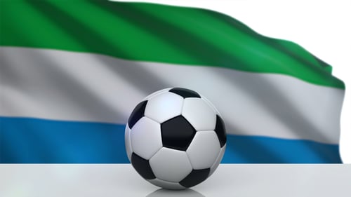 Soccer Ball with Sierra Leone Flag