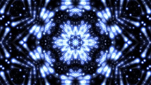 Kaleidoskop mit weißen Kreisen