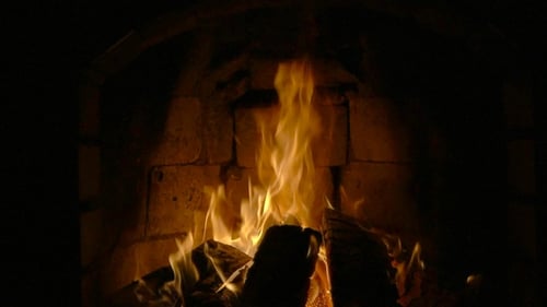 Fire in a Fireplace