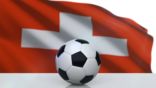 Soccer Ball with Switzerland Flag
