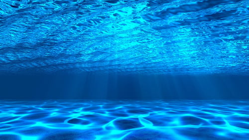 Deep Blue Underwater Loop with Caustic Light Rays