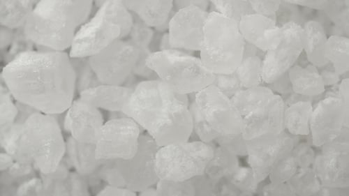 Extreme of Sea Salt Crystals Rotating.