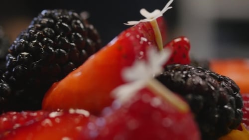 Ripe Berries on a Plate close up