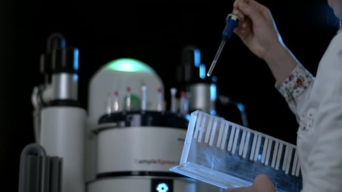 Liquid Transfer to Testing Machine in Lab