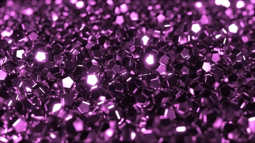 Pile of Glossy Purple Crystals