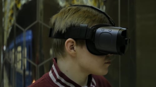 Man Using VR Goggles