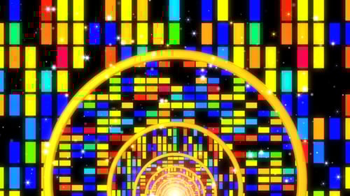 Led colorido do túnel