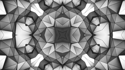 Seamless Morphing Geometric Abstract Kaleidoscope Loop Background