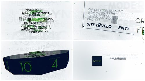 Modern Business Presentation with Kinetic Typography and Dynamic Text