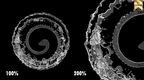 Dynamic Fluid Water Spiral Reveal Animation