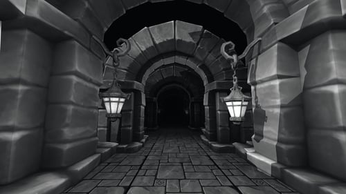 Dark Dungeon In A Stone Castle