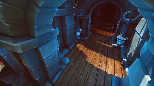 3D Tunnel In The Computer Game