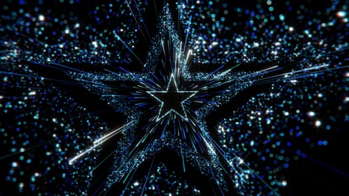 Futuristic Particle Star Tunnel Reveal