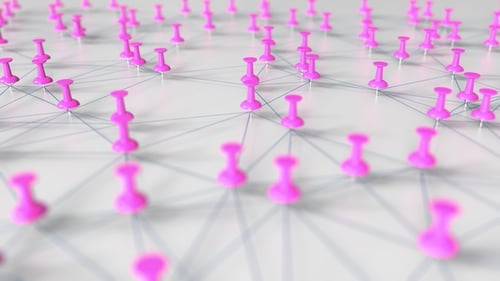 Geometric Pin Network Loop Background Animation