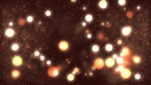 Golden Shimmering Bokeh Particles Festive Background Animation