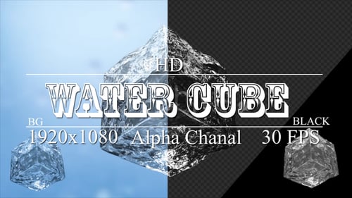Abstract Fluid Water Cube Rotation Seamless Loop