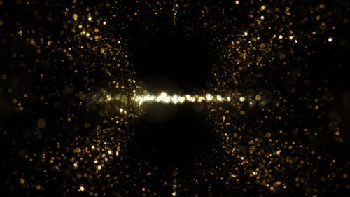 Elegant Gold Particle Trails Logo Reveal Animation