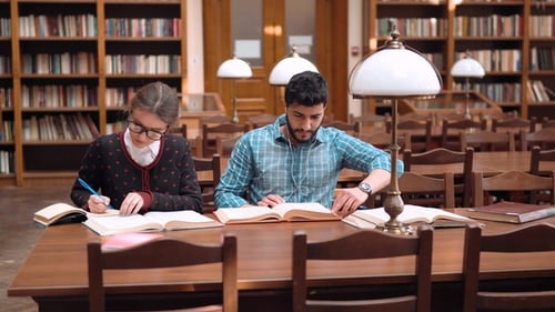 Teens Students in Library