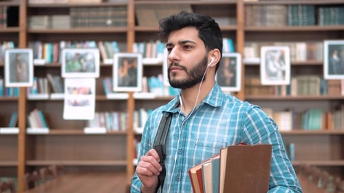Student in the Library