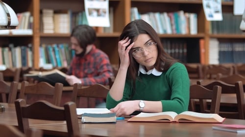 Thinking Moment in the Library