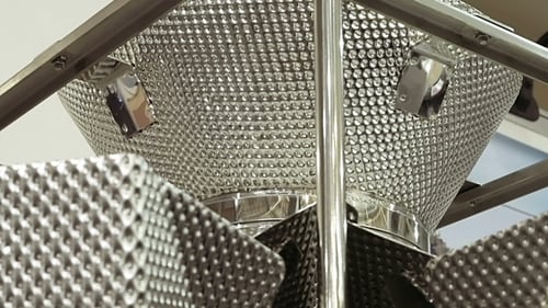 Stainless Steel Machine Parts with Geometric Patterns