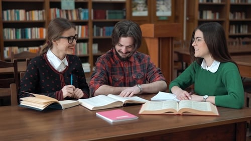 Studying Process in Library