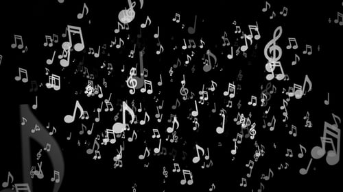 Floating Animated Musical Notes Background Loop