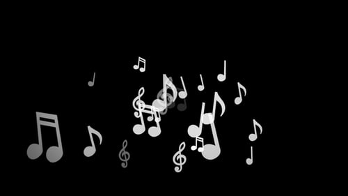 Animated Musical Notes Floating Upward Overlay