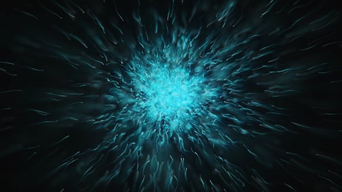 Abstract Blue Particle Light Trails Energy Loop Background