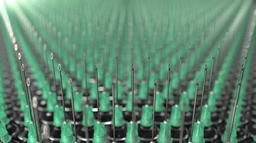 Modern Medical Syringe Needles Background Animation