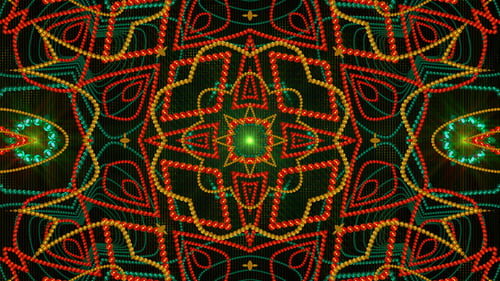 Decorative Glowing Beads Kaleidoscope Pattern Loop