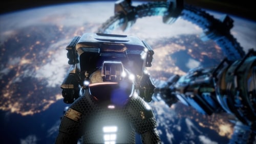 Astronaut and International Space Station