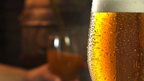 Close Up of Refreshing Beer Glass