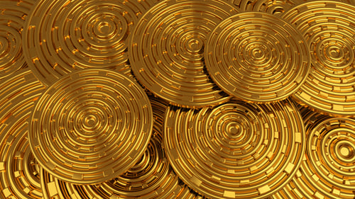 Gold Disk Background