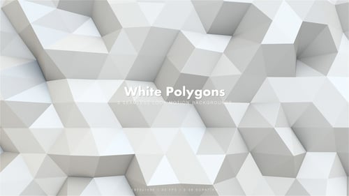 Geometric White Polygon Morphing Background Loop