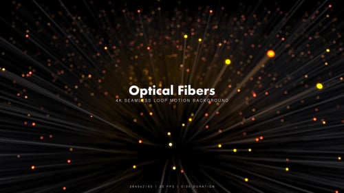 Abstract Fiber Optic Lines Particle Motion Background