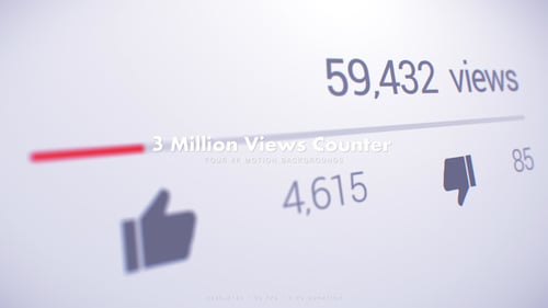 Dynamic Social Media Views and Likes Counter Animation