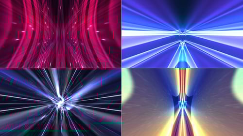 Futuristic Light Tunnel Warp Speed Background Animation