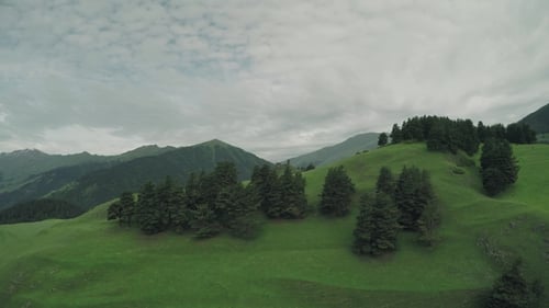 Kaukasus Berge Epische Flughügel Kaukasische Schönheit Natur Georgia Tiere Waterwall Drohne