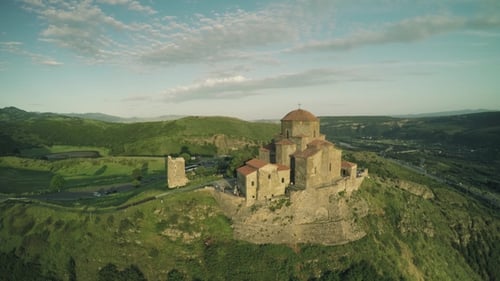 Mtskheta Castle Church Caucasus Mountains River Caucasian Beauty Nature Georgia Animals Waterwall