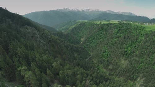 Caucasus Mountains Epic Flight Hills Caucasian Beauty Nature Georgia Animals Waterwall Drone