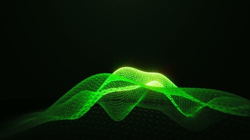 Green Shine Loopable Abstrakte dreieckige Wellenrotation