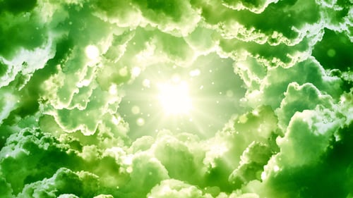 Grüne Fantasy-Wolken